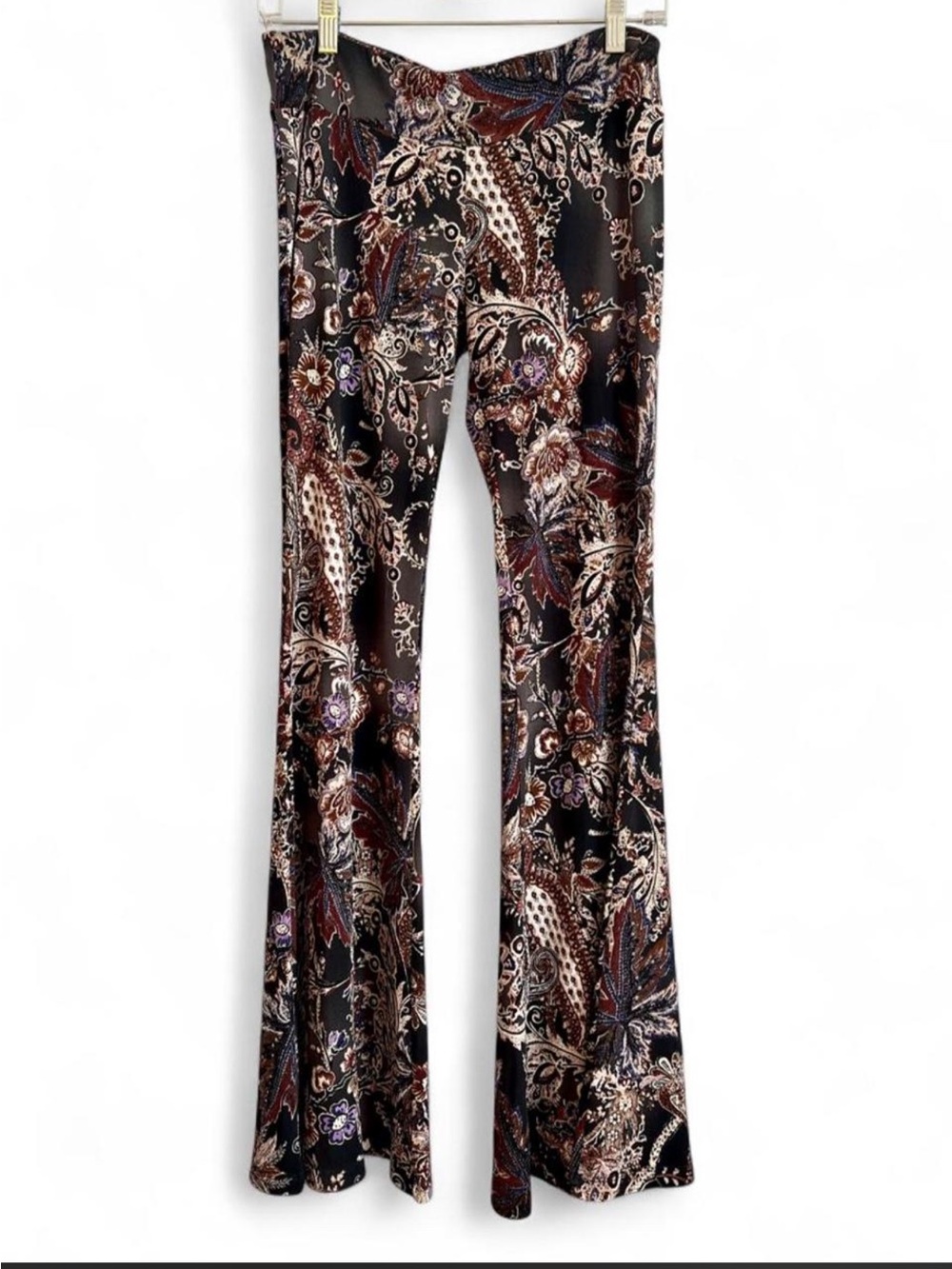 🤎Veronica M Flare Low-Rise Floral Pants • Made in USA • Bell Bottom